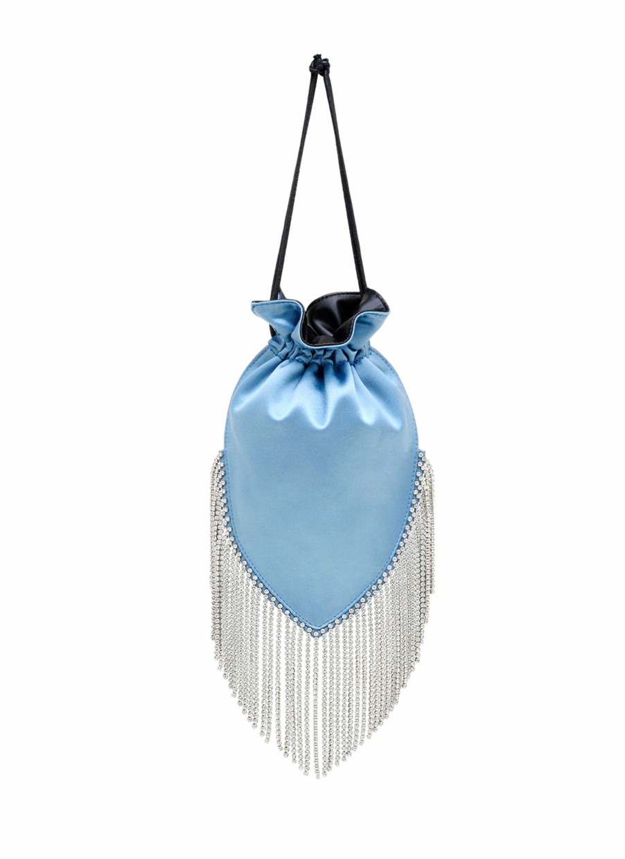 Bags Les Petits Joueurs | Light Blue Fringy Crystal