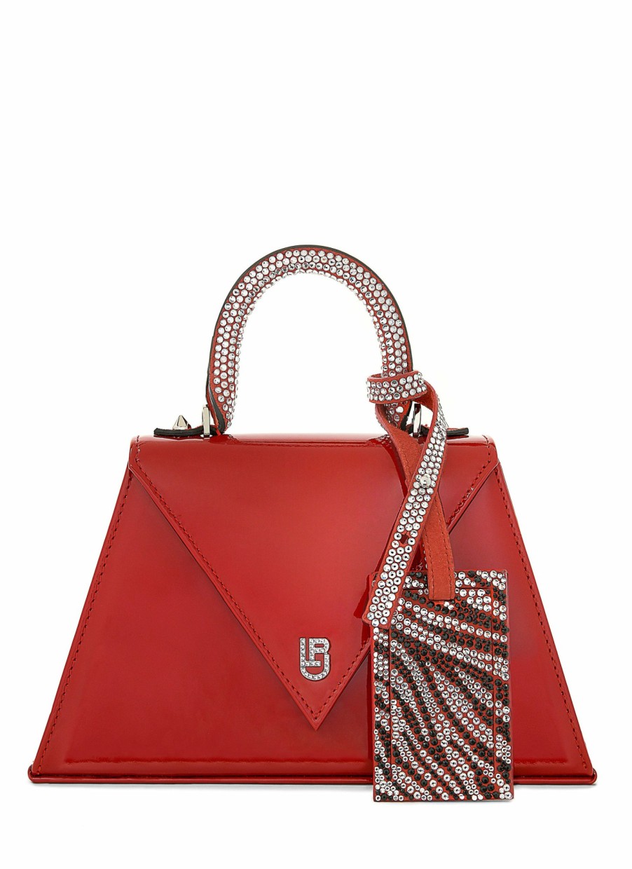 Bags Les Petits Joueurs | Rose Mini Top Handle Red Patent