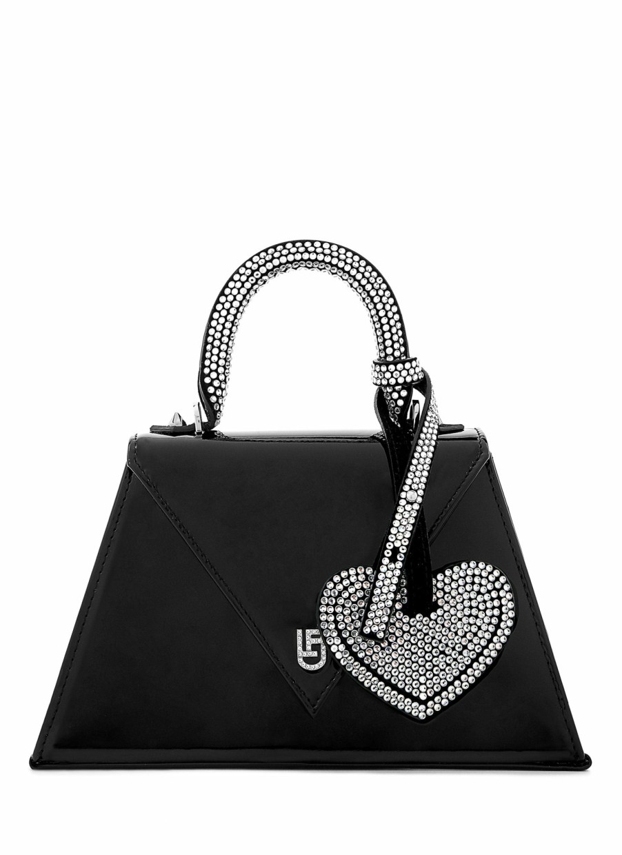 Bags Les Petits Joueurs | Rose Mini Top Handle Black Patent