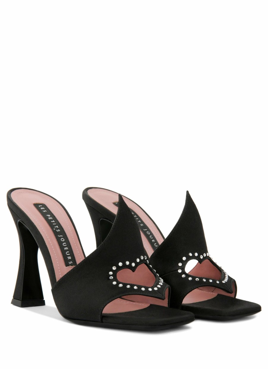 Shoes Les Petits Joueurs | Black Jerry Heart Sandal