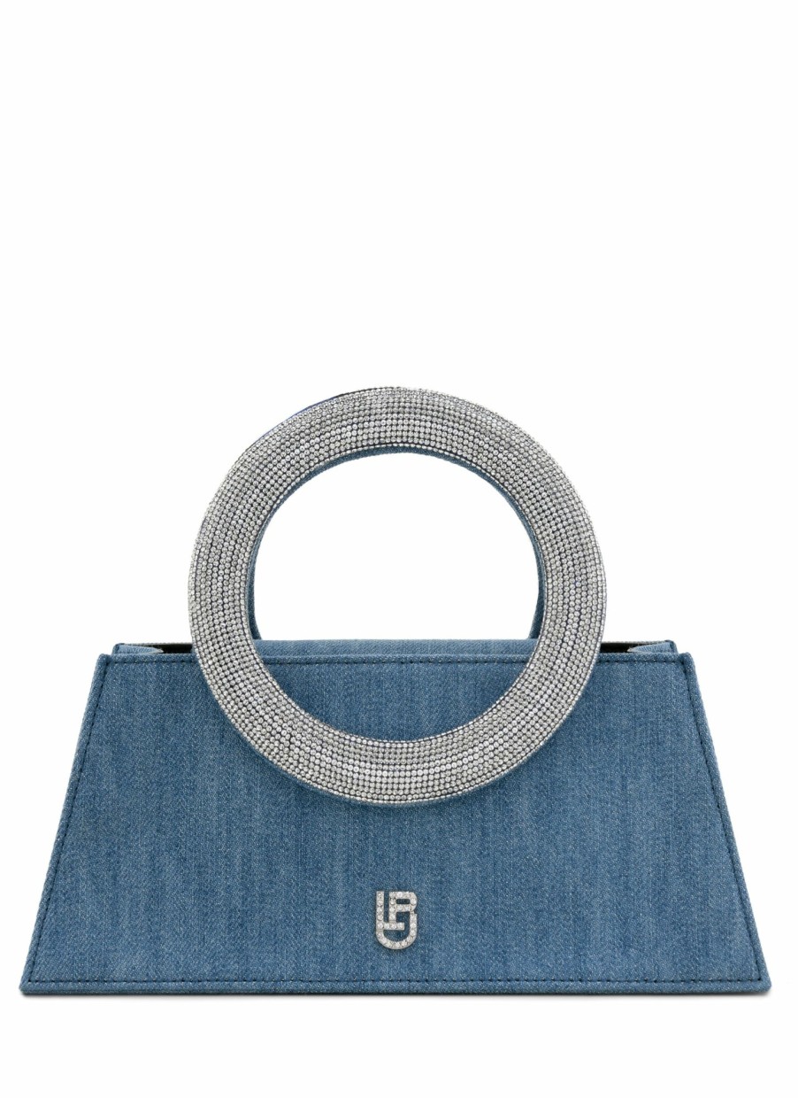 Bags Les Petits Joueurs | Blue Denim Trapezio Pochette