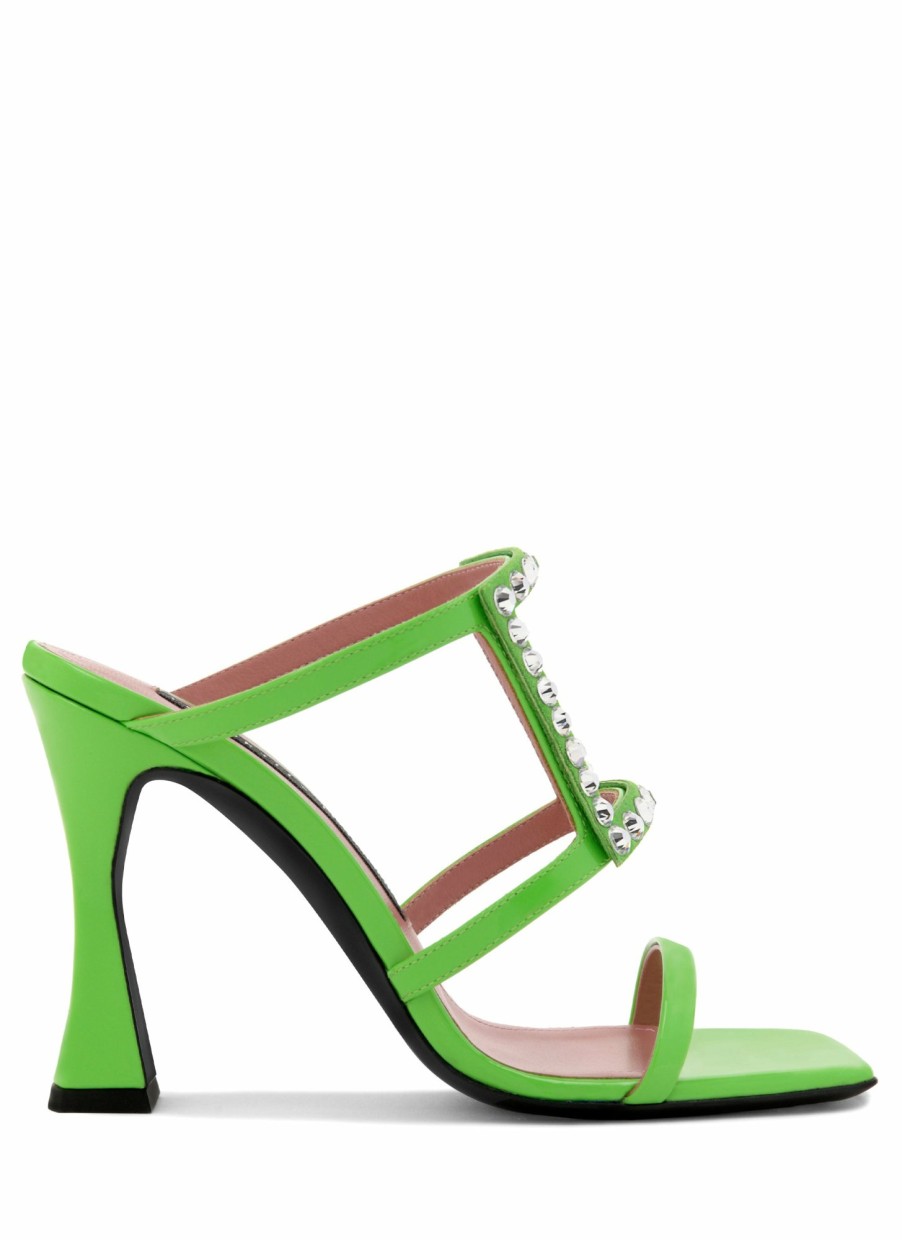 Shoes Les Petits Joueurs | Green Patent Hoya Heels