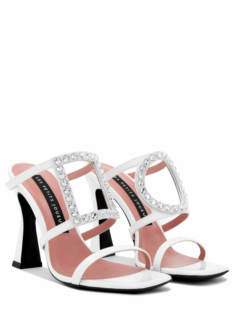 Shoes Les Petits Joueurs | White Patent Hoya Heels