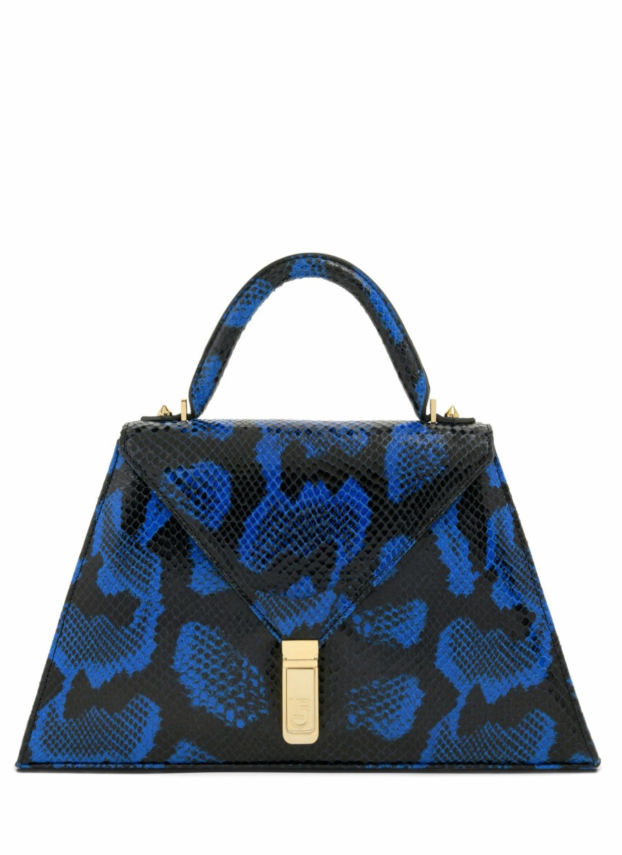 Bags Les Petits Joueurs | Rose Top Handle Blue Piton