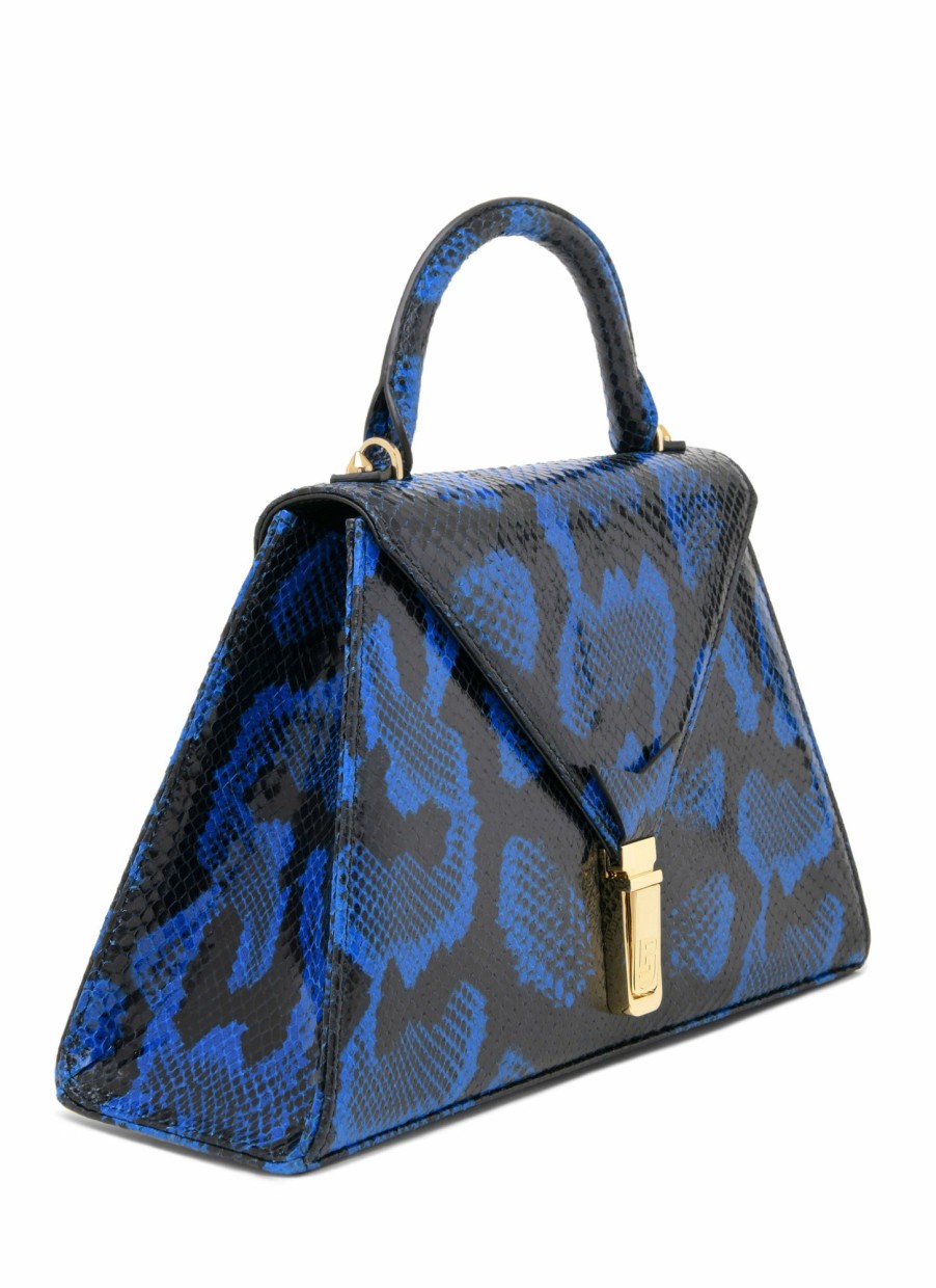 Bags Les Petits Joueurs | Rose Top Handle Blue Piton