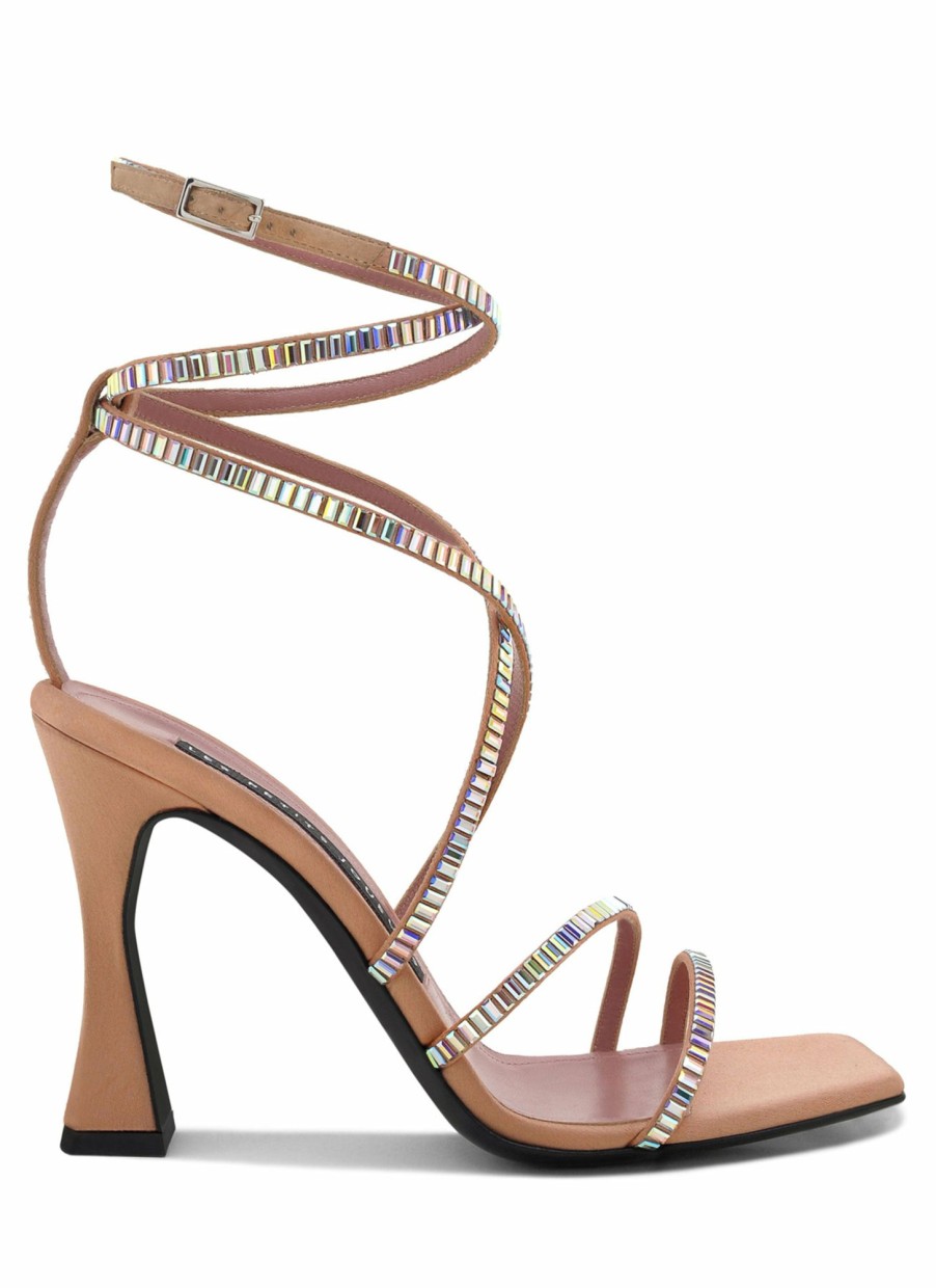 Shoes Les Petits Joueurs | Camelia Crystal Nude