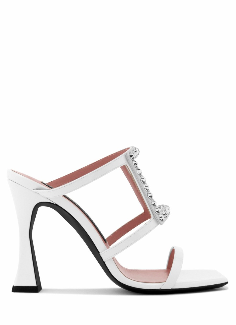 Shoes Les Petits Joueurs | White Patent Hoya Heels