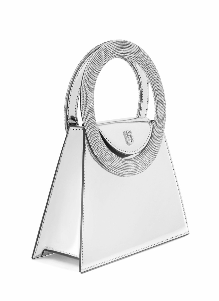 Bags Les Petits Joueurs | Silver Mirror Trapezio Bag