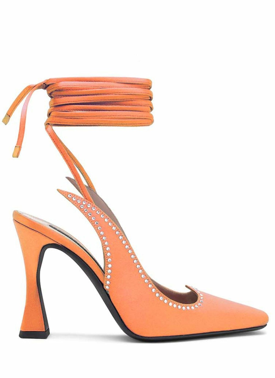 Shoes Les Petits Joueurs | Orange Taya Slingback Pump