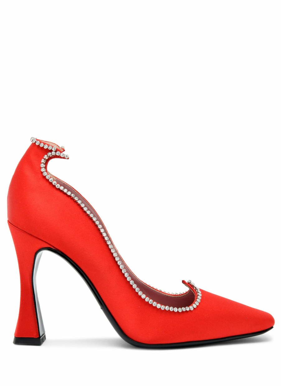 Shoes Les Petits Joueurs | Red Crystal Taya Pump