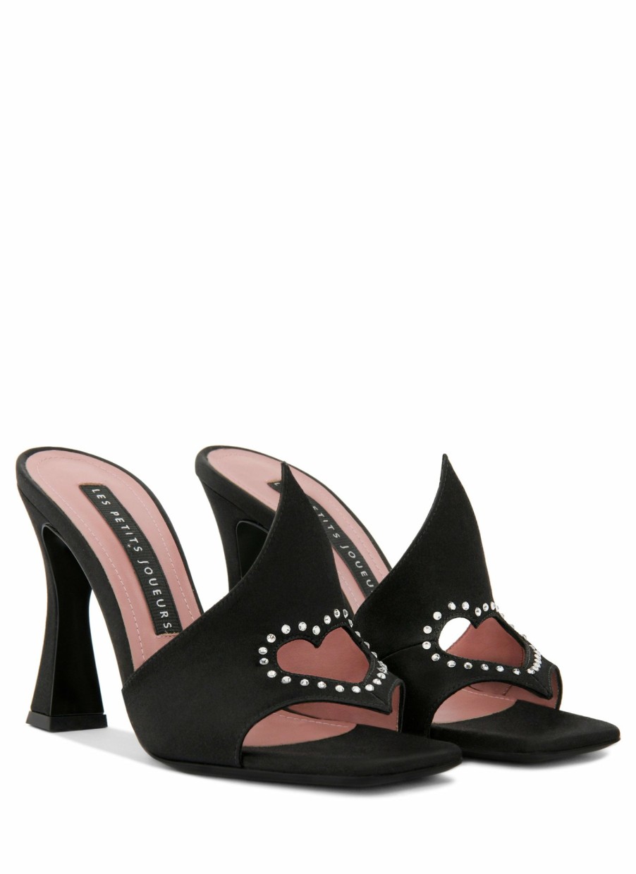 Shoes Les Petits Joueurs | Black Jerry Heart Sandal