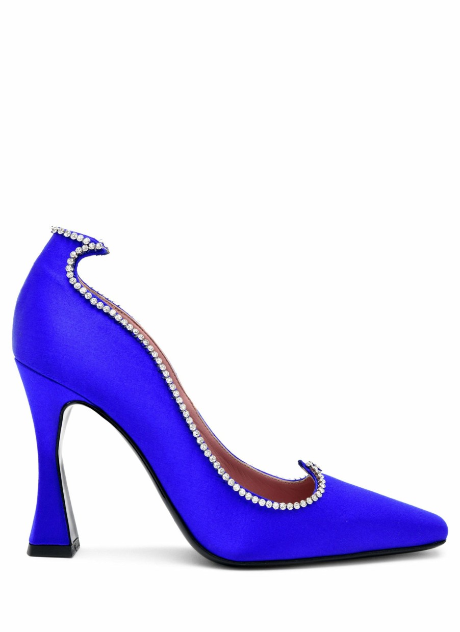 Shoes Les Petits Joueurs | Royal Blue Taya Crystal Pump