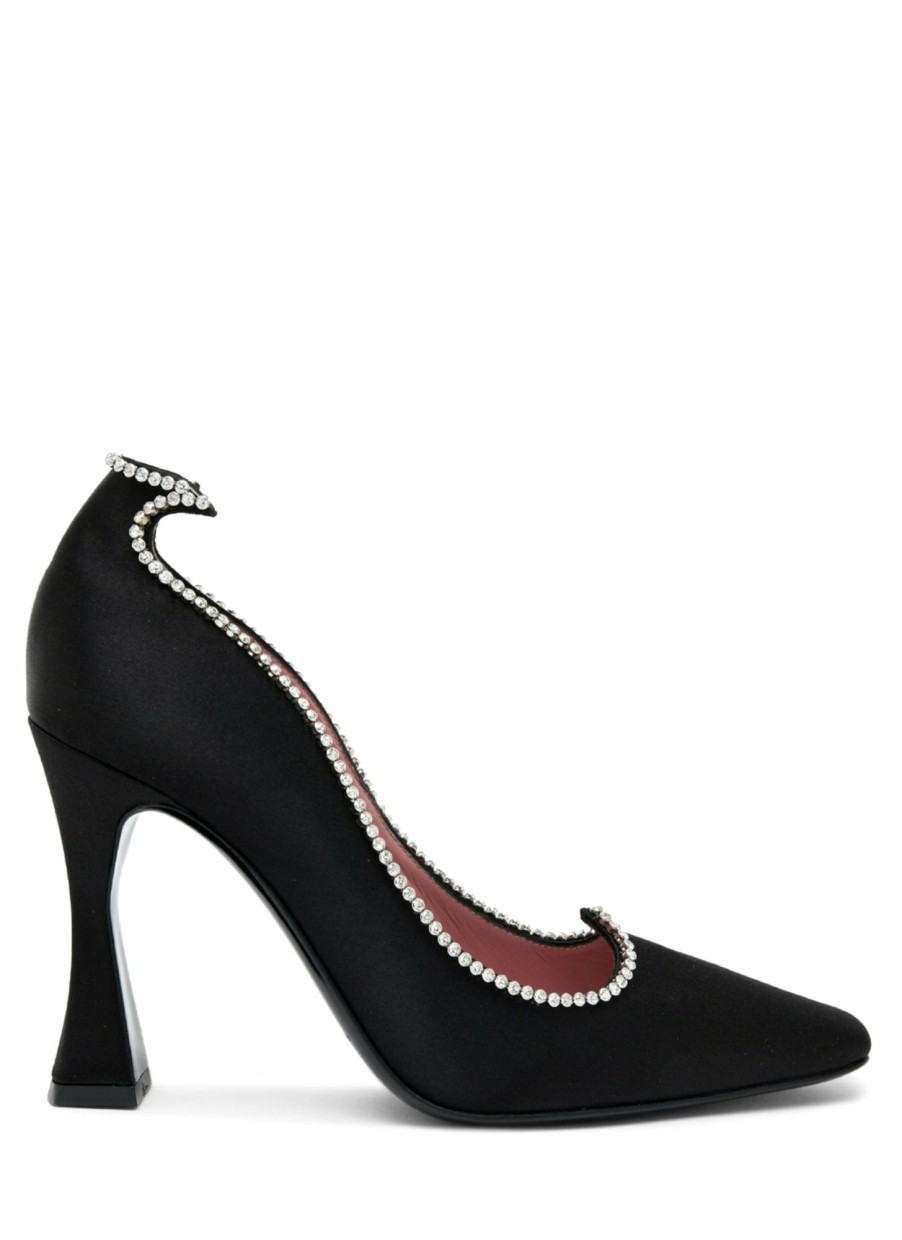 Shoes Les Petits Joueurs | Black Crystal Taya Pump