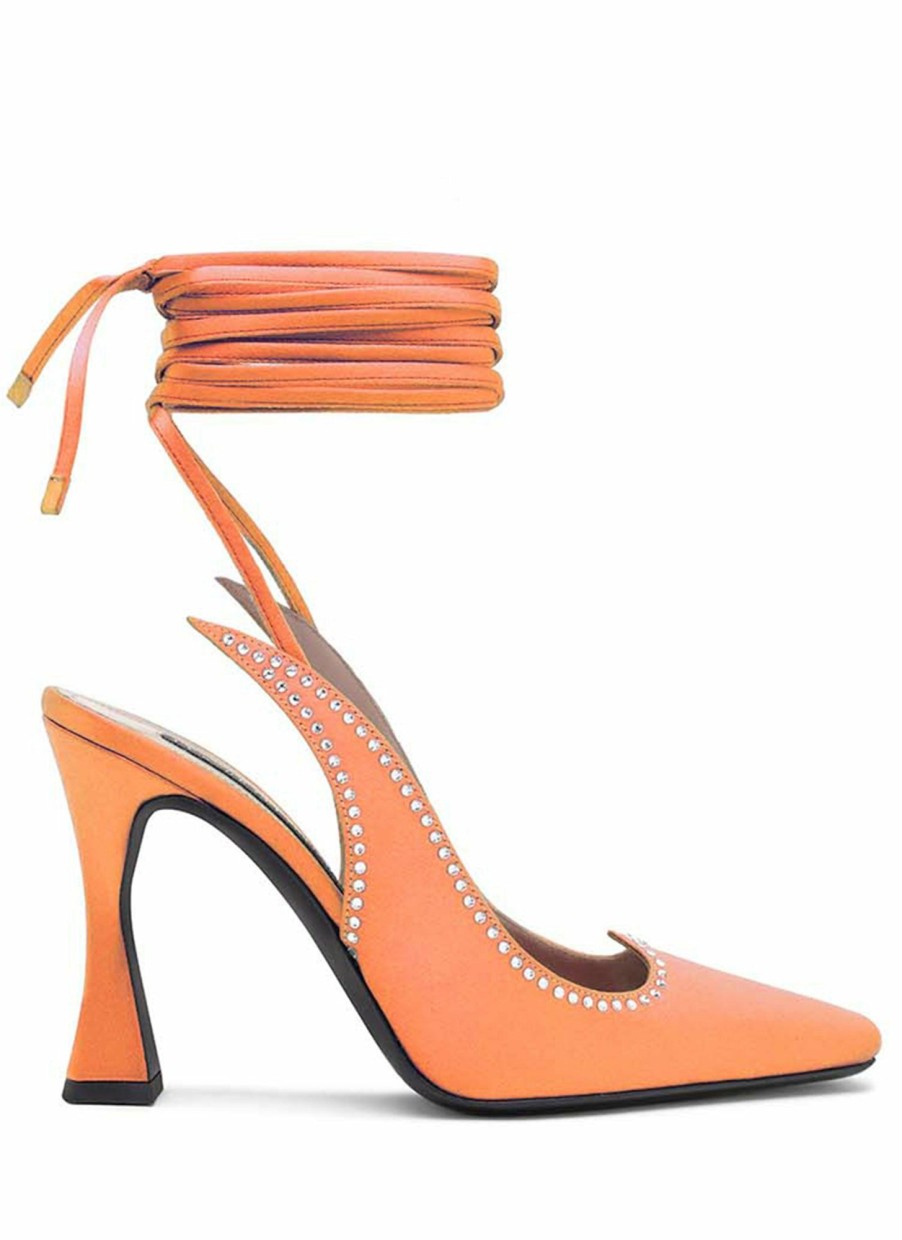 Shoes Les Petits Joueurs | Orange Taya Slingback Pump