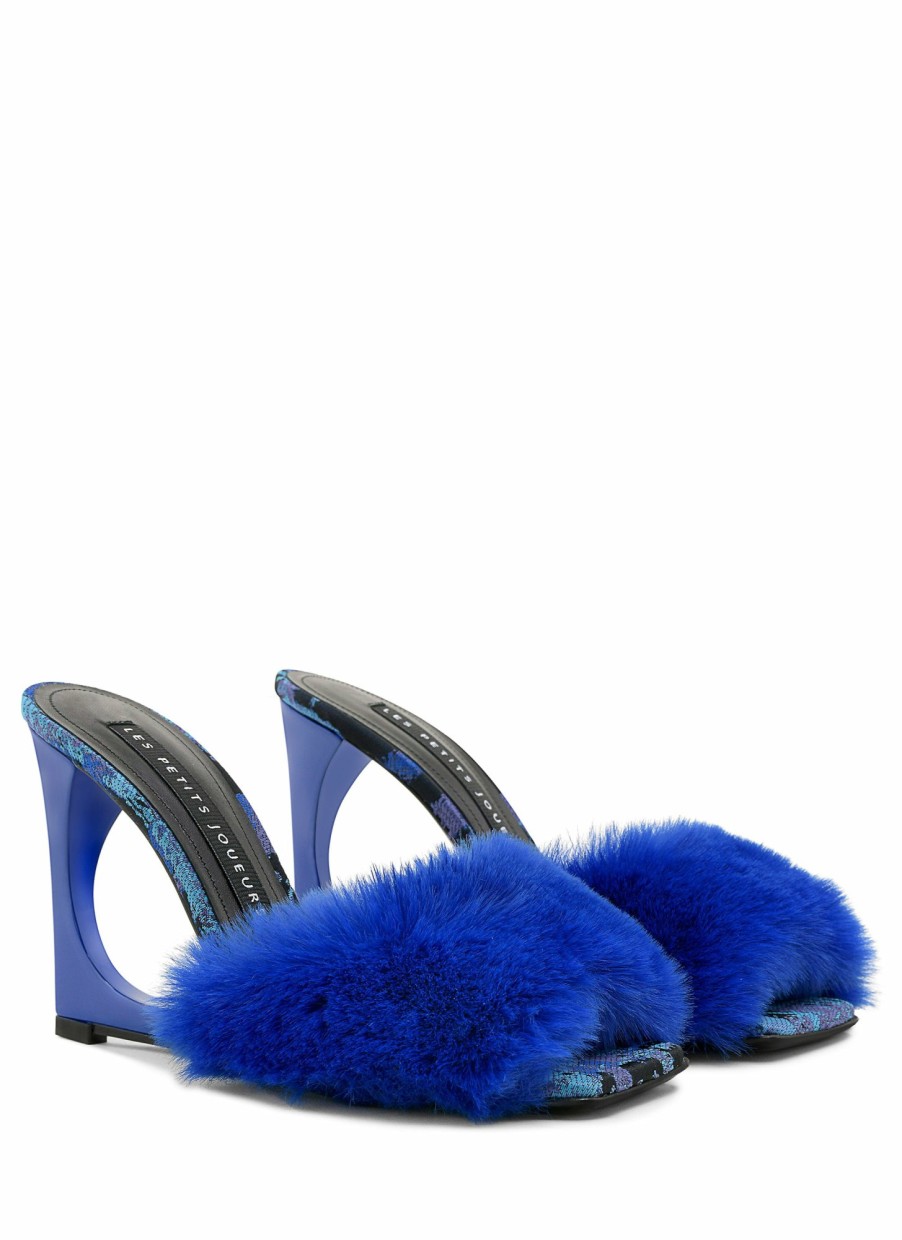 Shoes Les Petits Joueurs | Blue Teddy Lola Mule