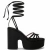 Shoes Les Petits Joueurs | Black Bianca Heart Platform