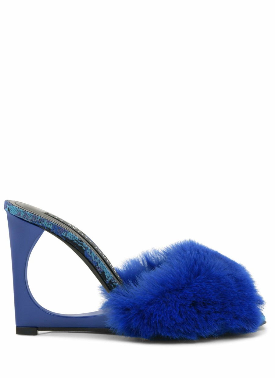 Shoes Les Petits Joueurs | Blue Teddy Lola Mule