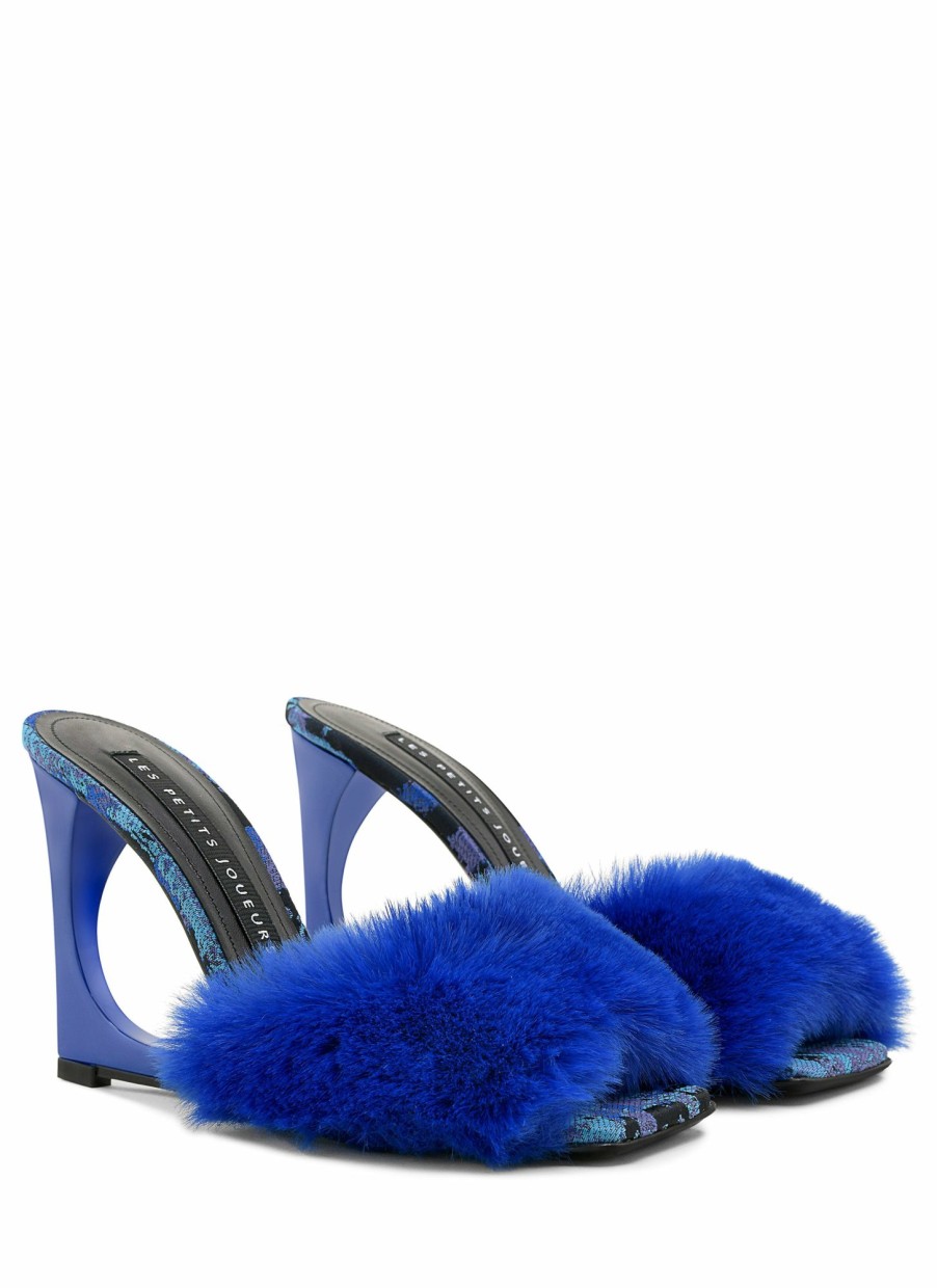 Shoes Les Petits Joueurs | Blue Teddy Lola Mule